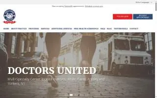 Doctors United of Yonkers website