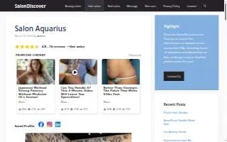 Salon Aquarius website