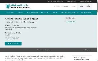 Atrium Health Wake Forest Baptist Internal Medicine - Westchester website