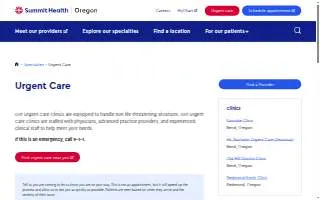 Summit Health – Old Mill District website
