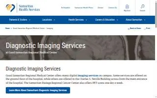Good Samaritan Regional Medical Center - Imaging website