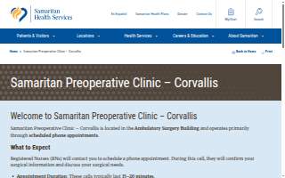 Samaritan Preoperative Clinic - Corvallis