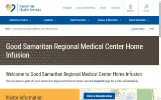 Good Samaritan Regional Medical Center Home Infusion website