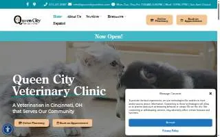 Queen City Veterinary Clinic website