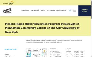 AHRC New York City Melissa Riggio Higher Education Program at Borough of Manhattan Community College