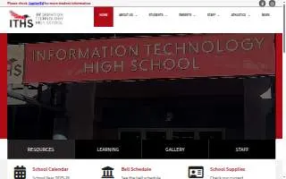 Information Technology High School website