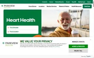 Parkview Heart Institute website