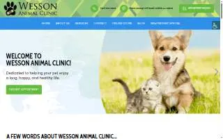 Wesson Animal Clinic website