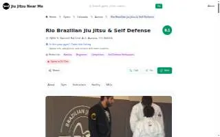 Rio Brazilian Jiu Jitsu & Self Defense of Aurora website