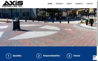 Axis Contracting website