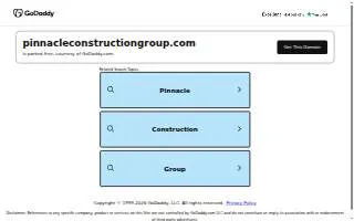 Pinnacle Construction Group website