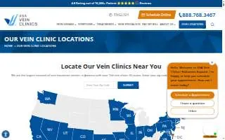 USA Vein Clinics - Lynn website