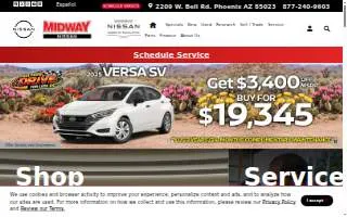 Midway Nissan of Phoenix website
