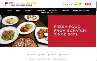 Red White and Brew website
