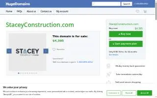 Stacey Construction of Ogden website