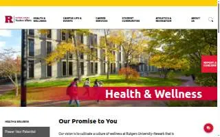 Rutgers University Student Health website