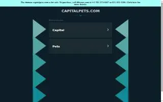 Capital Pets Animal Hospital - Sacramento website