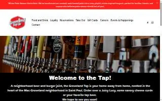 Groveland Tap website