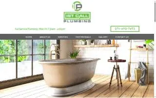 1st Call Plumbing of Portland website