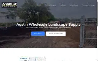 Austin Wholesale Landscape Supply website