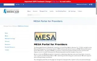 Mesa Street Dental website