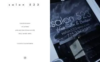 Salon 523 website