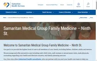 Samaritan Medical Group Family Medicine - Ninth Street website
