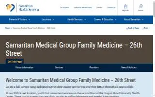 Samaritan Medical Group Family Medicine - 26th Street website