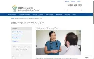 Hillsboro Medical Center 8th Avenue Primary Care website