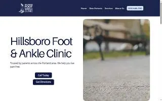 Hillsboro Foot & Ankle Clinic website