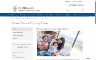 Hillsboro Medical Center Forest Grove Primary Care website