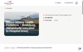Mount Nittany Health Pediatrics - Boalsburg (Temporarily relocated to: 1850 E. Park Avenue)