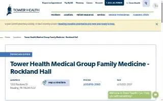 Tower Health Medical Group Family Medicine - Rockland Hall website