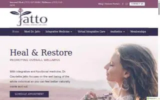 Jatto Internal Medicine & Wellness website