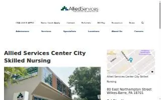 Allied Services Center City Skilled Nursing website
