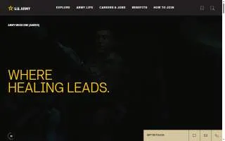 US Army Healthcare Recruiting Center website