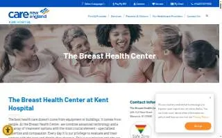 The Breast Health Center at Kent Hospital website
