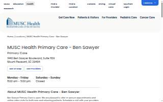 MUSC Health Primary Care - Ben Sawyer