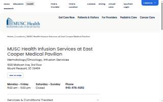 MUSC Health Infusion Services at East Cooper Medical Pavilion