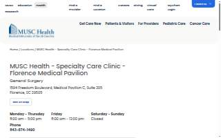 MUSC Health - Specialty Care Clinic - Florence Medical Pavilion