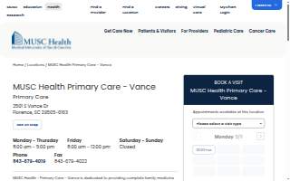 MUSC Health Primary Care - Vance