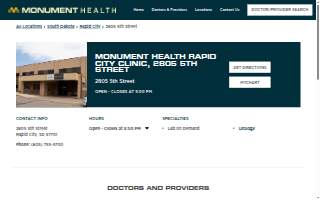Monument Health Rapid City Clinic, 2805 5th Street