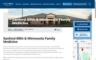 Sanford 69th & Minnesota Family Medicine website