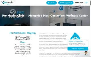Pro Health Clinic - Ridgeway website