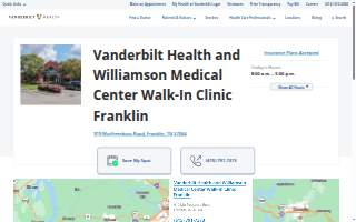 Vanderbilt Health and Williamson Medical Center Walk-In Clinic Franklin