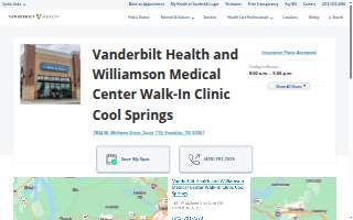 Vanderbilt Health and Williamson Medical Center Walk-In Clinic Cool Springs