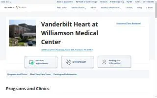 Vanderbilt Heart at Williamson Medical Center website