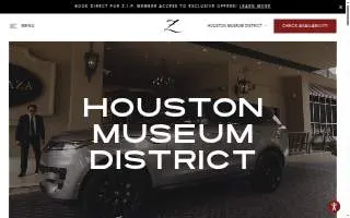 Hotel ZaZa Houston Museum District website