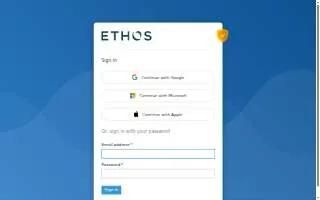 Ethos Athletics website