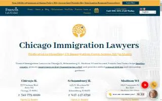 Francis Law Center - Madison Immigration Lawyer/ Abogados de Inmigración Jae Francis website